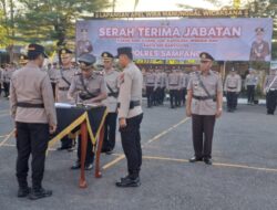 Kapolres Sampang Pimpin Serah Terima Jabatan Empat Perwira Sekaligus 