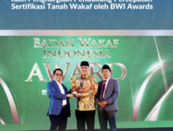 Kementerian ATR/BPN Raih Penghargaan Pendukung Percepatan Sertifikasi Tanah Wakaf oleh BWI Awards