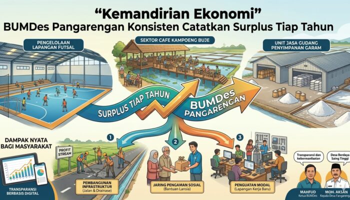 “Kemandirian Ekonomi” BUMDes Pangarengan Konsisten Catatkan Surplus Tiap Tahun