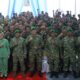 Caption (Foto bersama Danrem 084/Bhaskara Jaya dan Dandim 0828/Sampang beserta jajarannya)